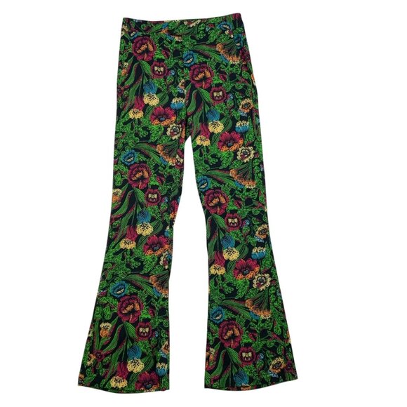 La DoubleJ Saturday Night Pants XS Night Garden Floral Bootcut High Rise Rare - Picture 1 of 12